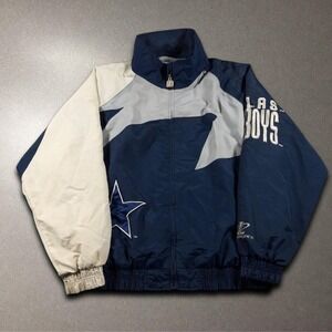 Logo Athletic Windbreaker XL Navy Good Dallas Cowboys Sharktooth Vintage 90s